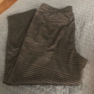 A New Day Brown Plaid Comfy Work Pants